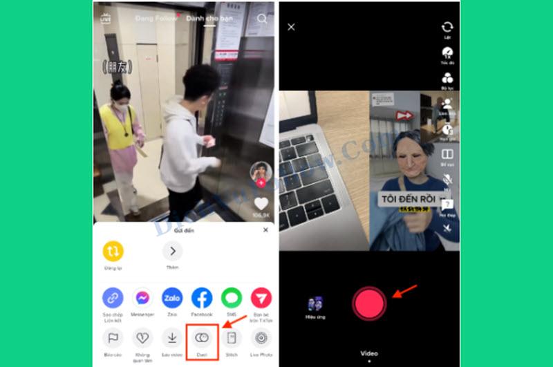 Chọn video muốn duet- Duet trên TikTok là gì