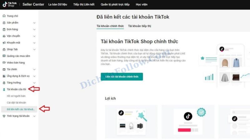 Liên Kết Tài Khoản TikTok