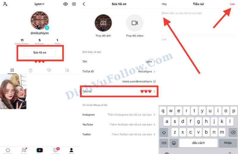 Cách Gắn Link Bio Trên TikTok