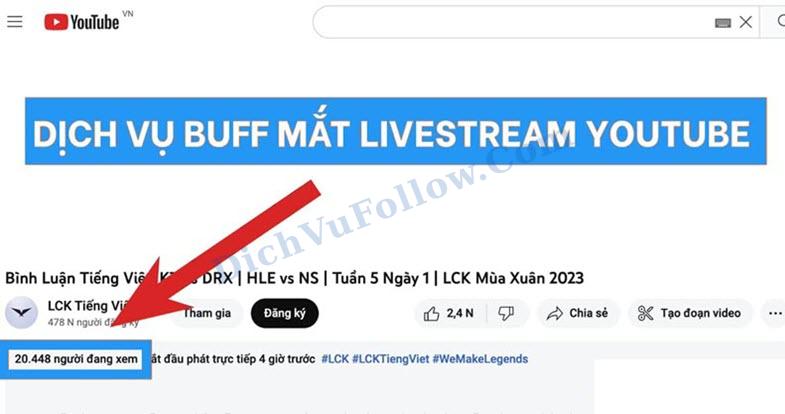 Sử dụng dịch vụ tăng mắt livestream chuyên nghiệp