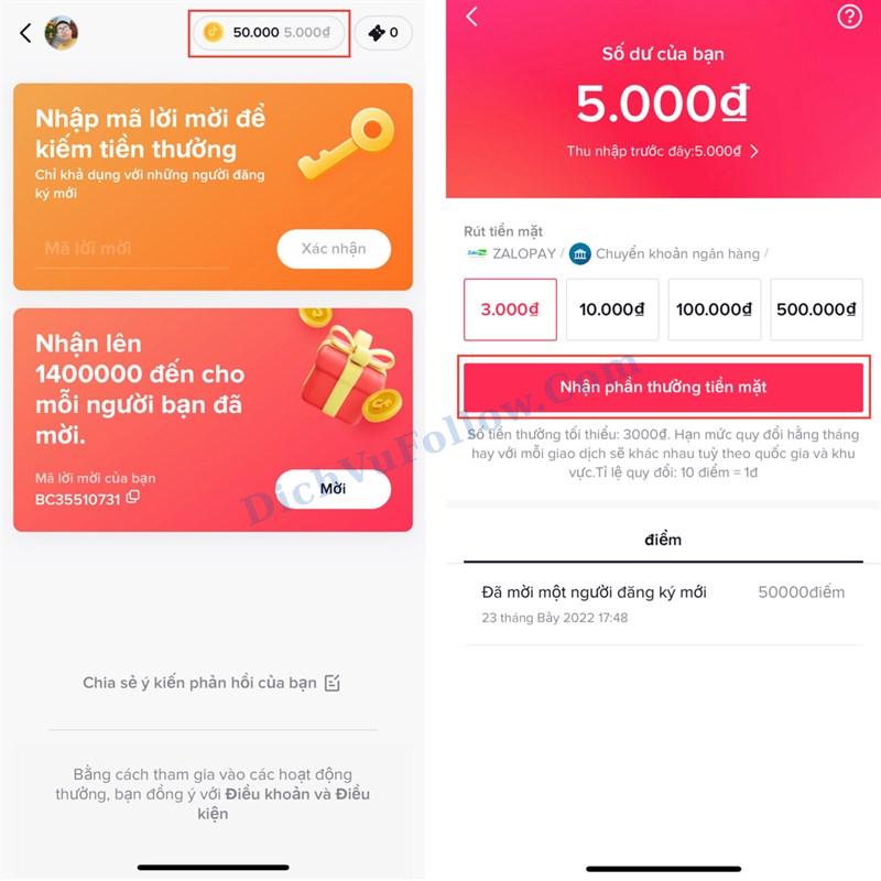 Rút tiền từ TikTok nhanh gọn qua PayPal hoặc ZaloPay!