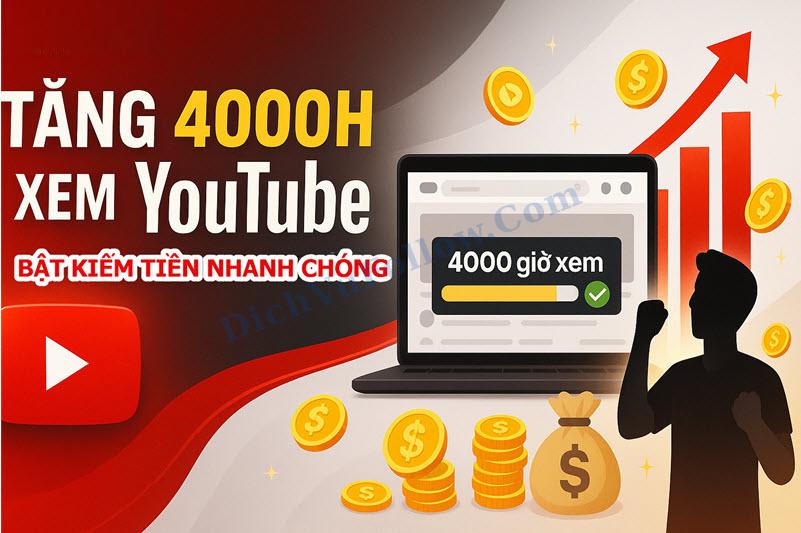 Tìm hiểu ngay cách đạt 4000h view nhanh chóng tại Dichvufollow