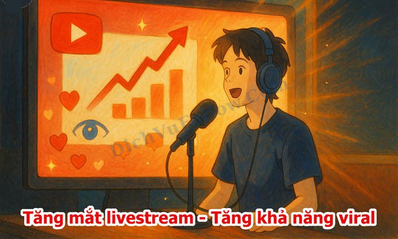 Tắng mắt livestream - tăng khả năng viral