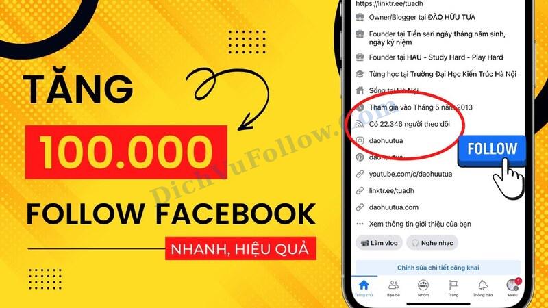 Mua sub Facebook tại Dichvufollow.com là lựa chọn lý tưởng để tiết kiệm thời gian