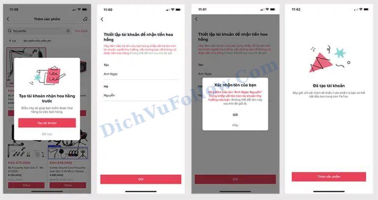 Tạo tài khoản TikTok Shop hoặc đăng ký chương trình affiliate