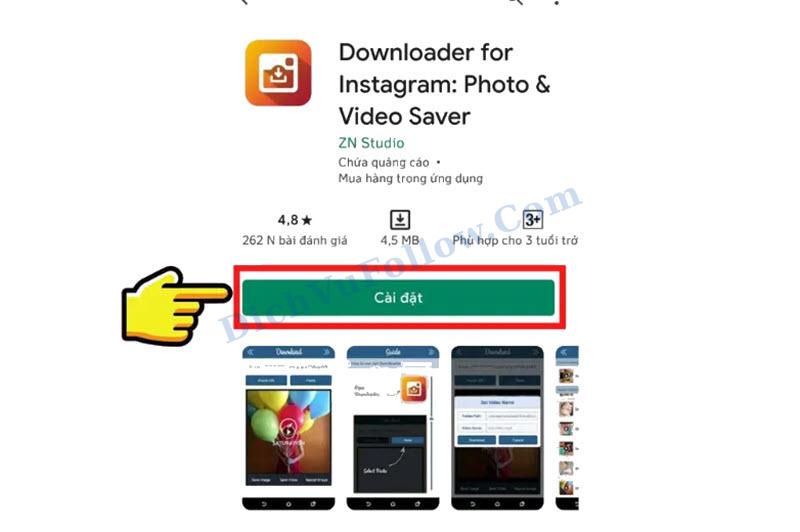 App tải ảnh Photo Downloader for Instagram for Adroid