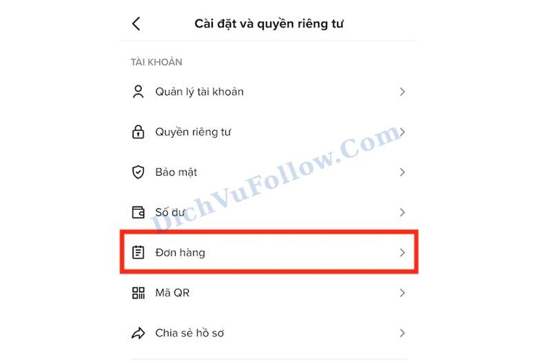 Kiểm tra đơn hàng