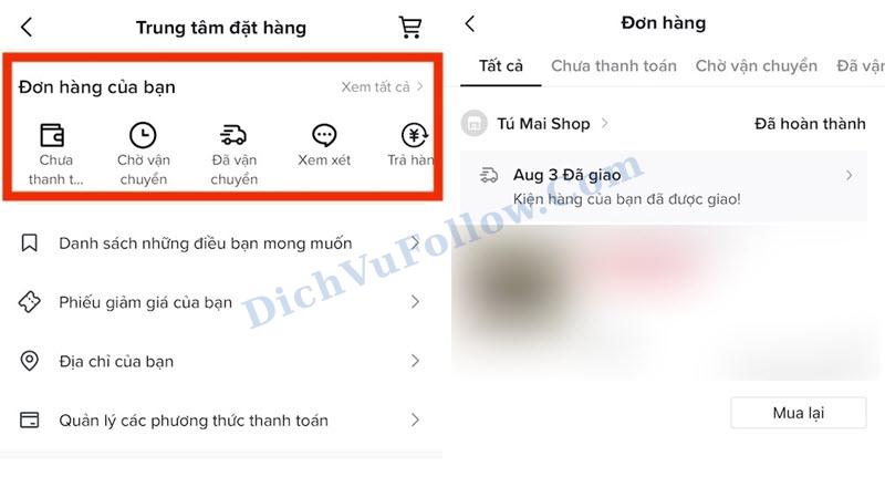 Kiểm tra đơn hàng