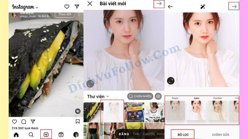 Chỉnh sửa ảnh trên instagram