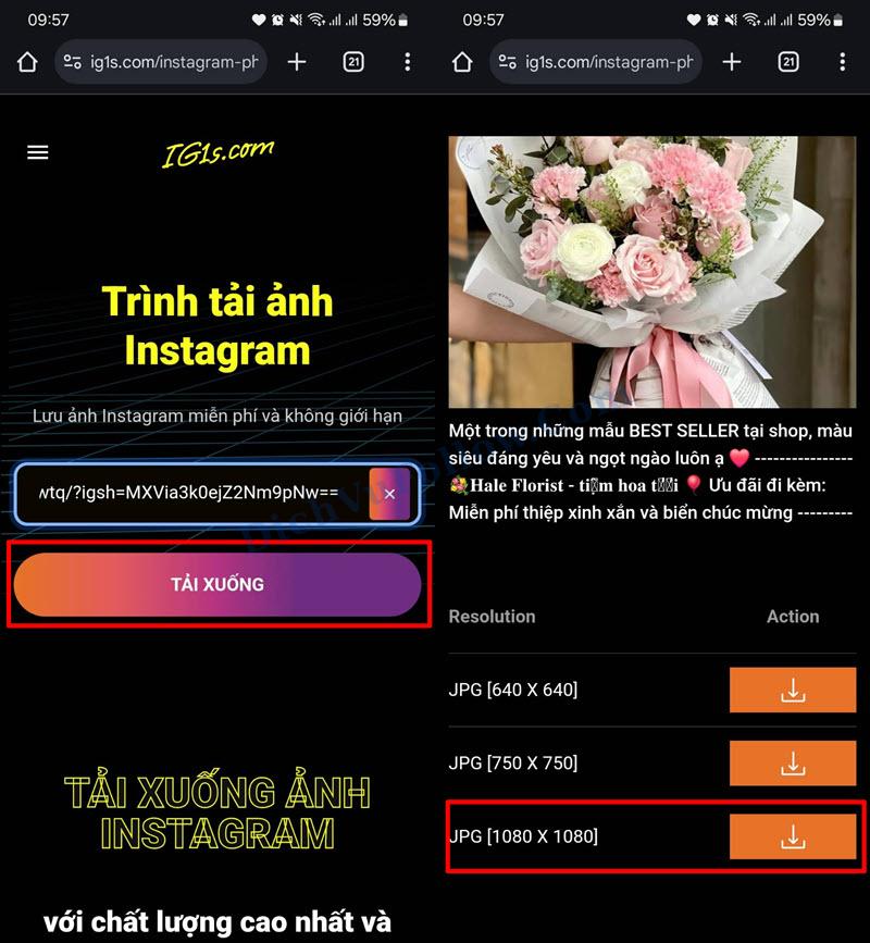 Truy cập công cụ tải và tải xuống