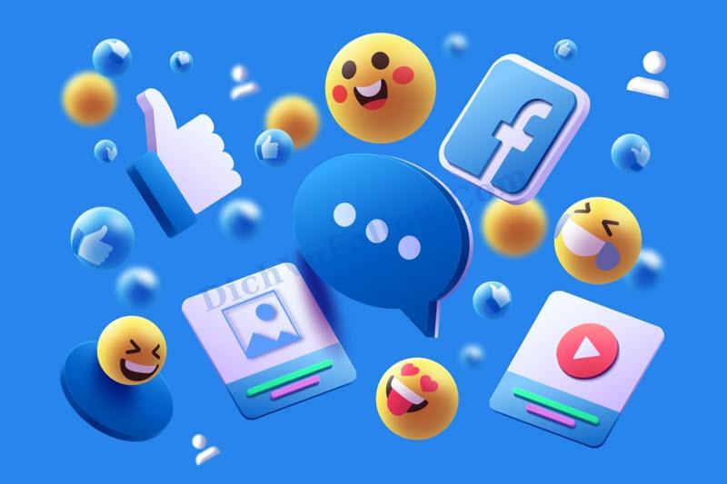 Icon tương tác like, comment, share