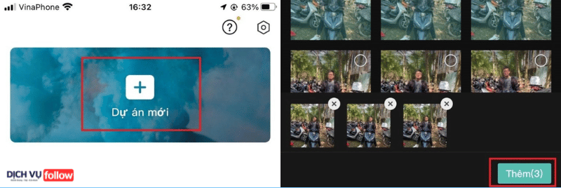 Tạo dự án mới và import video