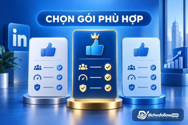 Cách chọn gói mua like LinkedIn phù hợp