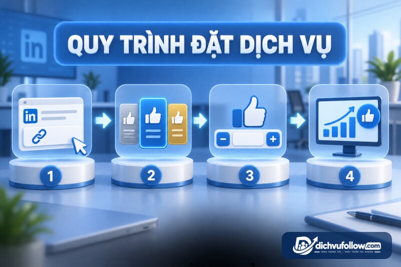 Quy trình mua like LinkedIn cho bài viết